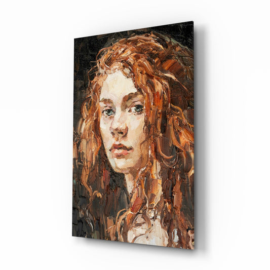 Woman Portrait Glass Wall Art