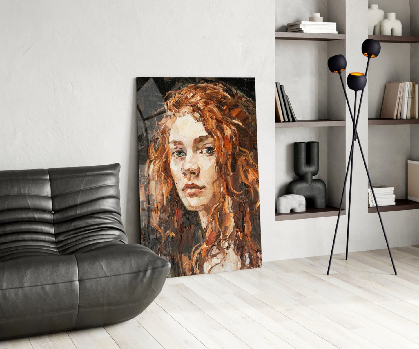 Woman Portrait Glass Wall Art