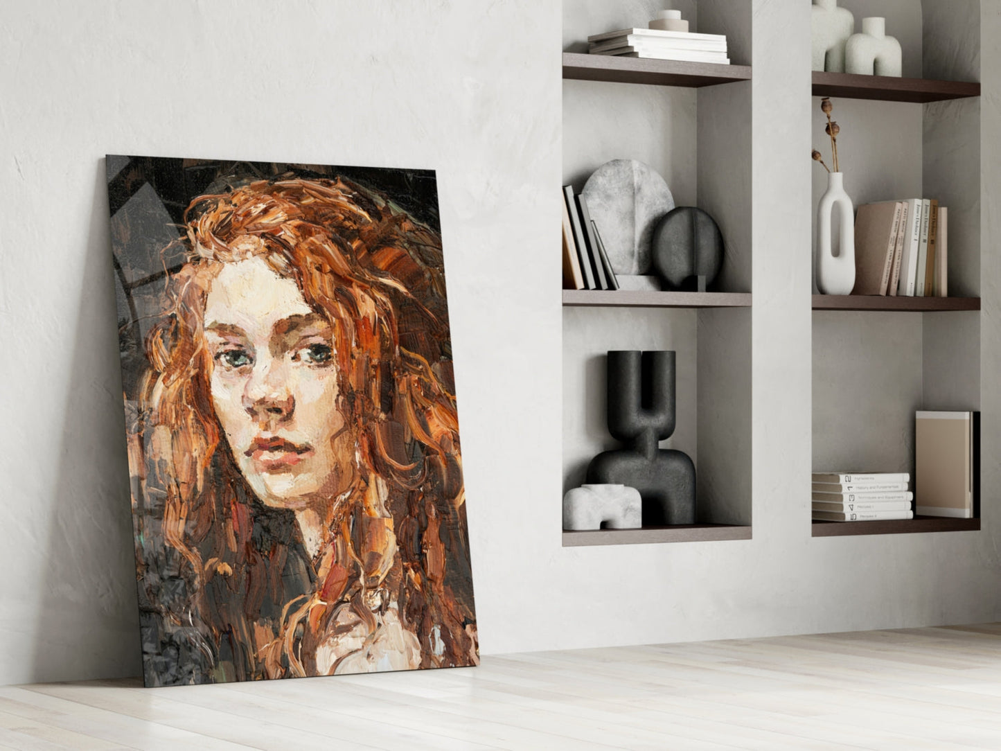 Woman Portrait Glass Wall Art