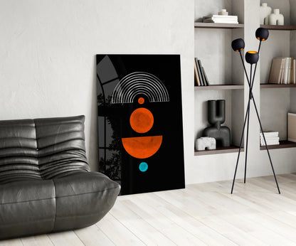 Dots Under the Rainbow Glass Wall Art