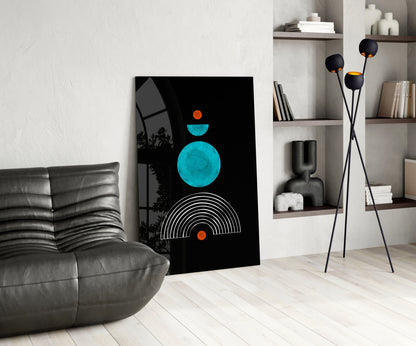 Dot Under the Rainbow Glass Wall Art