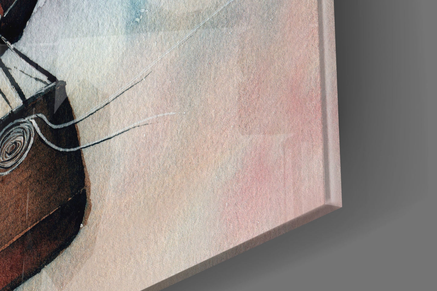 Balloon to the Moon Glass Wall Art