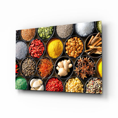 Rainbow Spice Bowls Glass Wall Art