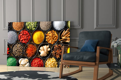 Rainbow Spice Bowls Glass Wall Art
