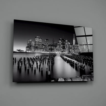 Manhattan Nightline Glass Wall Art