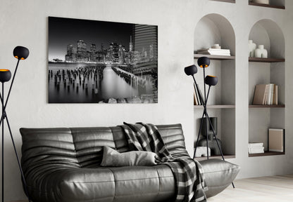 Manhattan Nightline Glass Wall Art