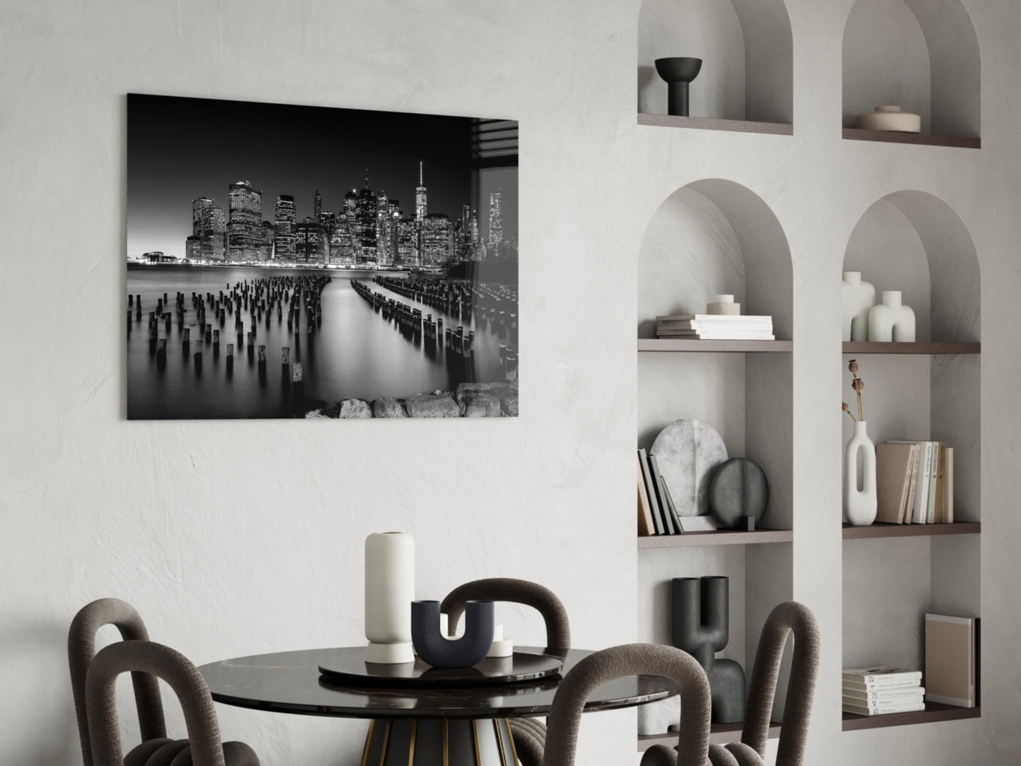 Manhattan Nightline Glass Wall Art