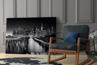 Manhattan Nightline Glass Wall Art