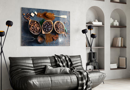 Coffee Beans Still Life Glass Wall Art
