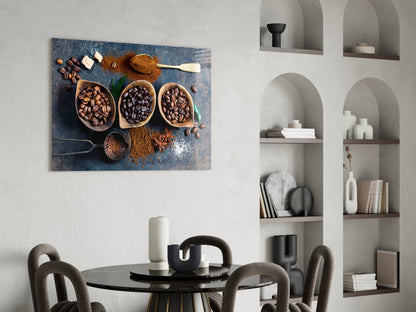 Coffee Beans Still Life Glass Wall Art