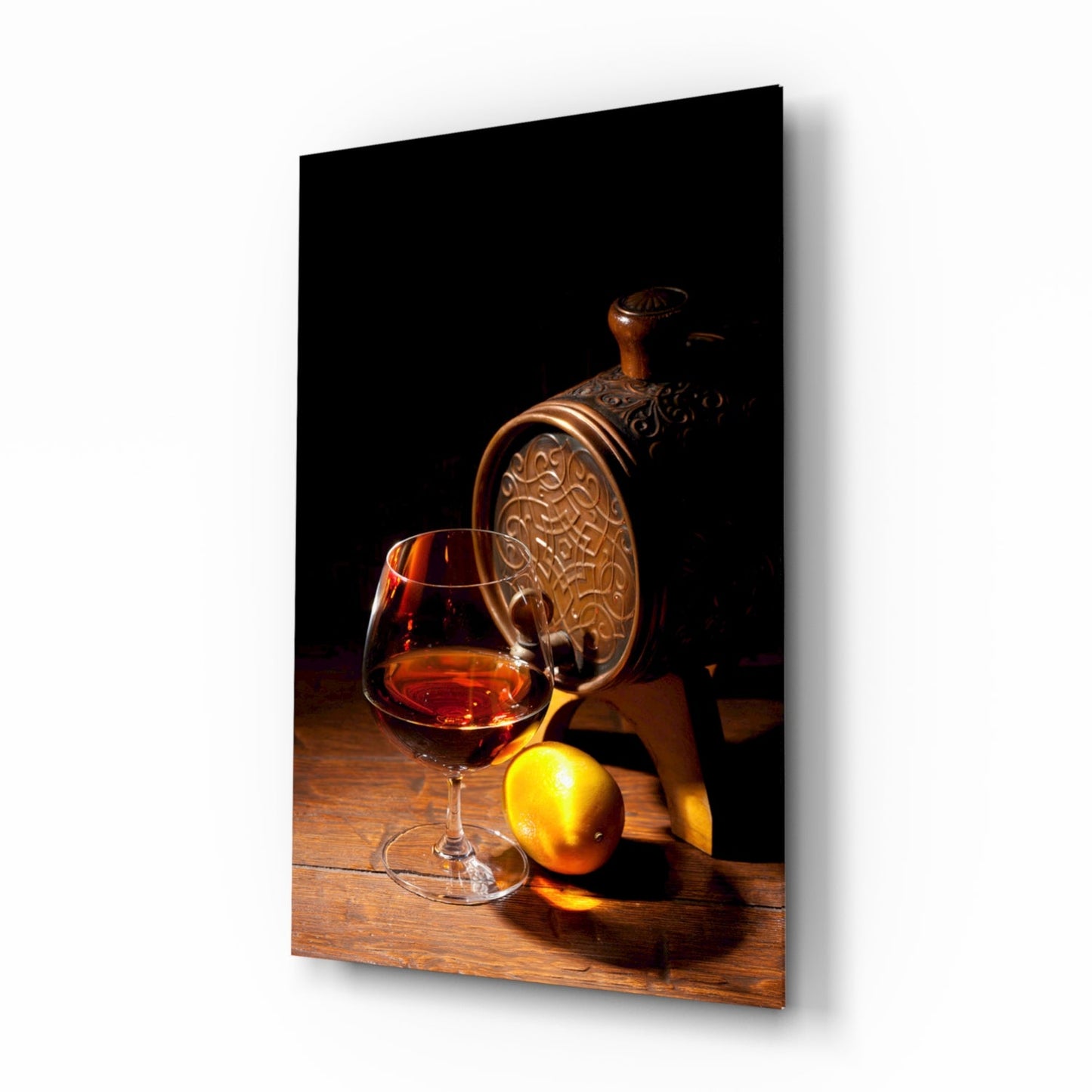 Wine and Barrel Glass Wall Art
