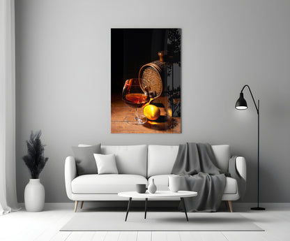 Wine and Barrel Glass Wall Art
