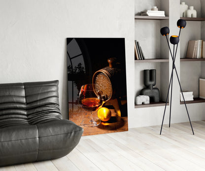 Wine and Barrel Glass Wall Art