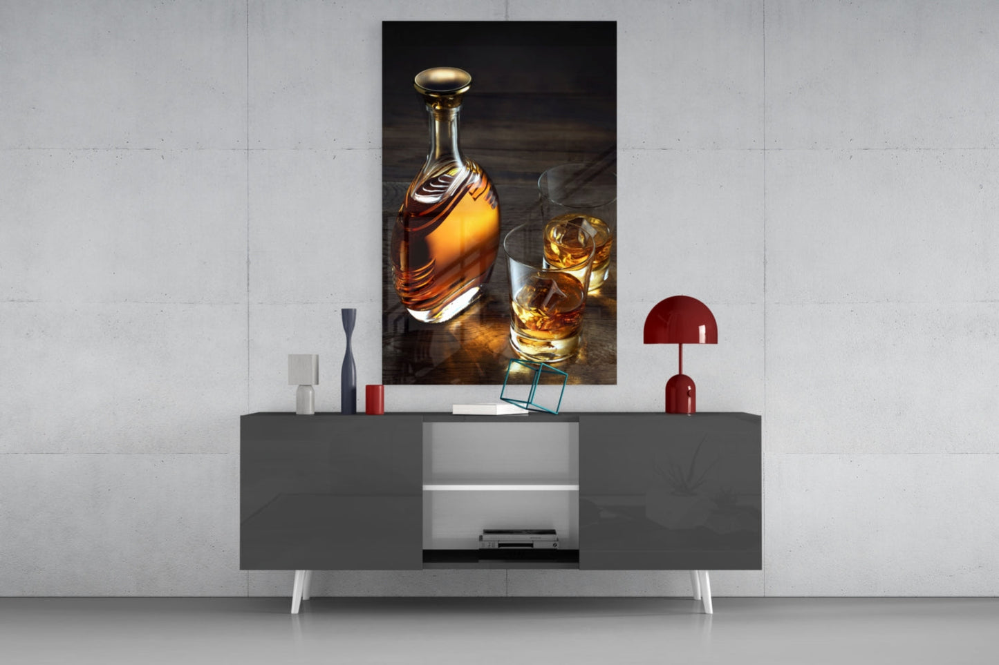 Whiskey Decanter Glass Wall Art