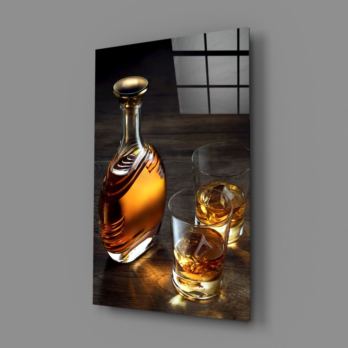 Whiskey Decanter Glass Wall Art