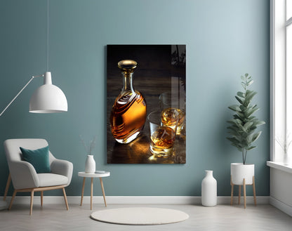 Whiskey Decanter Glass Wall Art