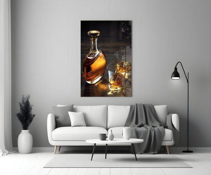Whiskey Decanter Glass Wall Art