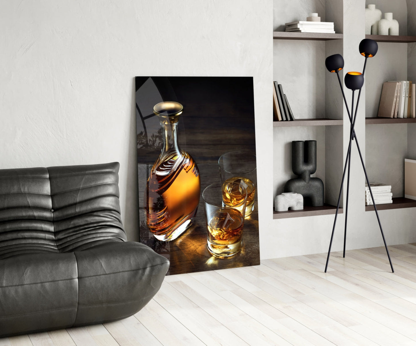 Whiskey Decanter Glass Wall Art