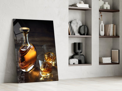 Whiskey Decanter Glass Wall Art