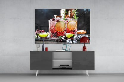 Holiday Cocktail Glass Wall Art