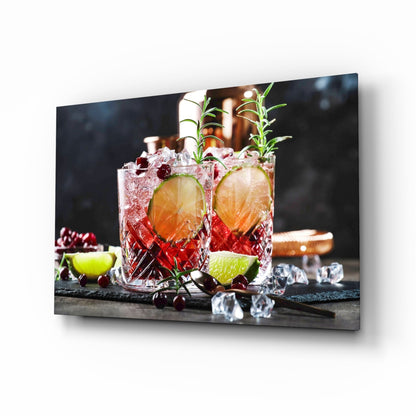 Holiday Cocktail Glass Wall Art