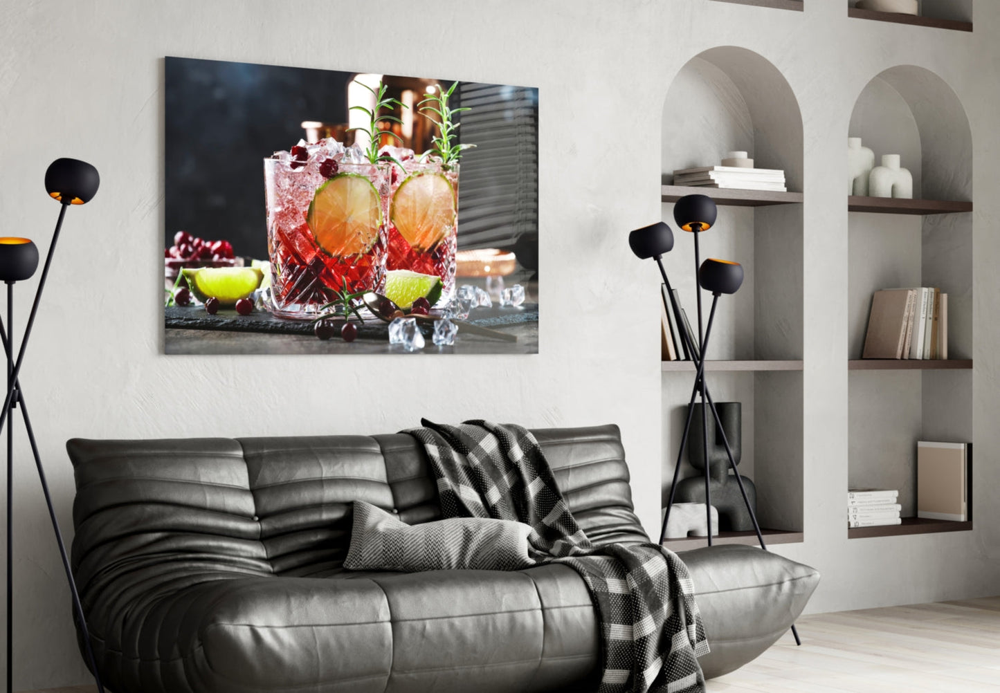 Holiday Cocktail Glass Wall Art