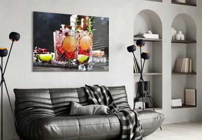 Holiday Cocktail Glass Wall Art