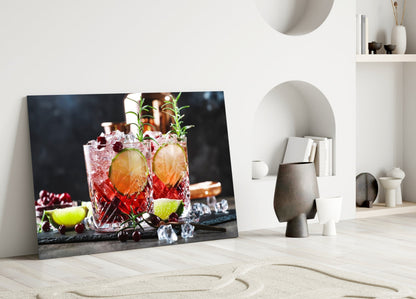 Holiday Cocktail Glass Wall Art