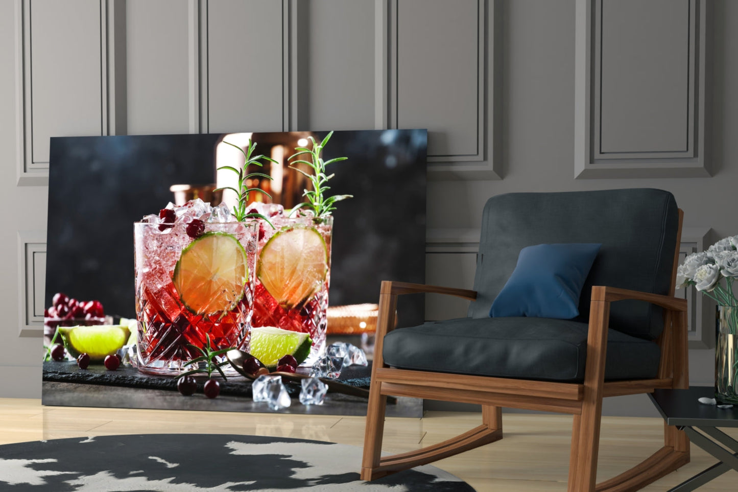Holiday Cocktail Glass Wall Art