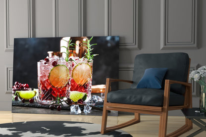 Holiday Cocktail Glass Wall Art