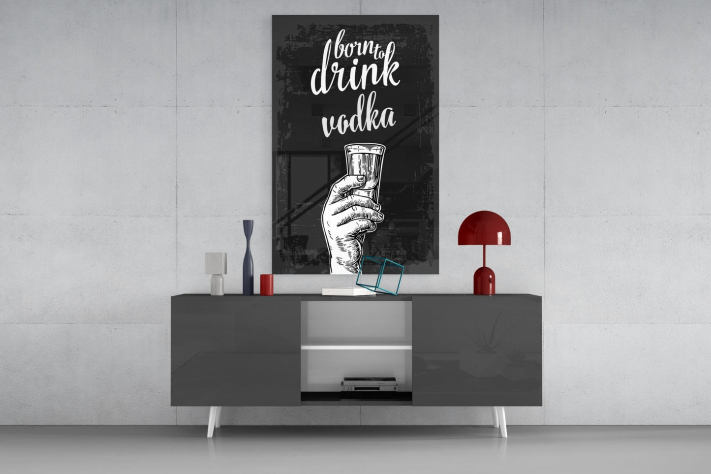 Born to Drink Vodka Glass Wall Art