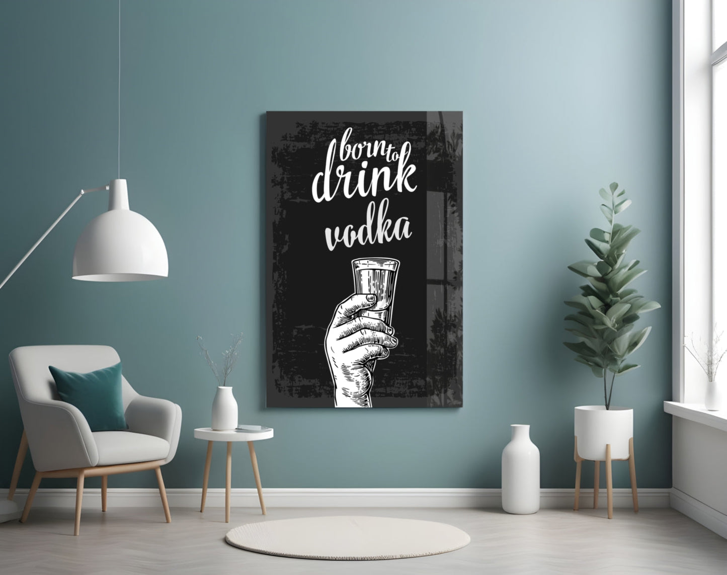 Born to Drink Vodka Glass Wall Art