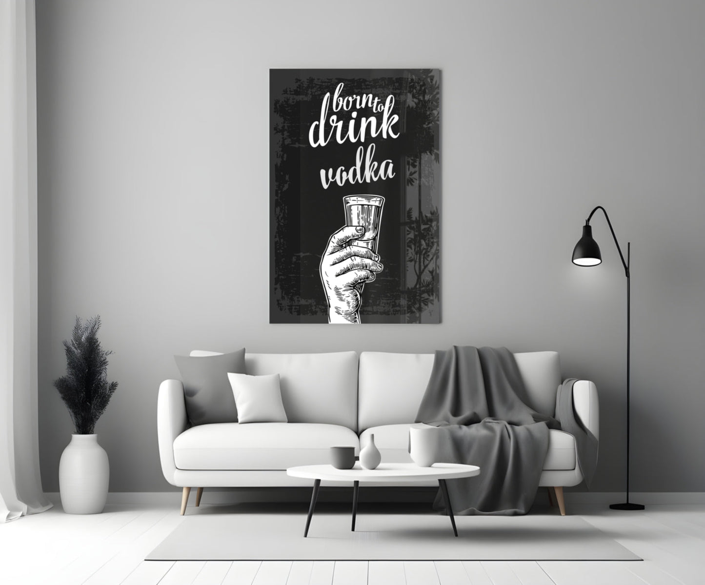 Born to Drink Vodka Glass Wall Art