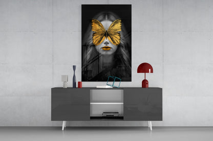 Butterfly Eyes Glass Wall Art