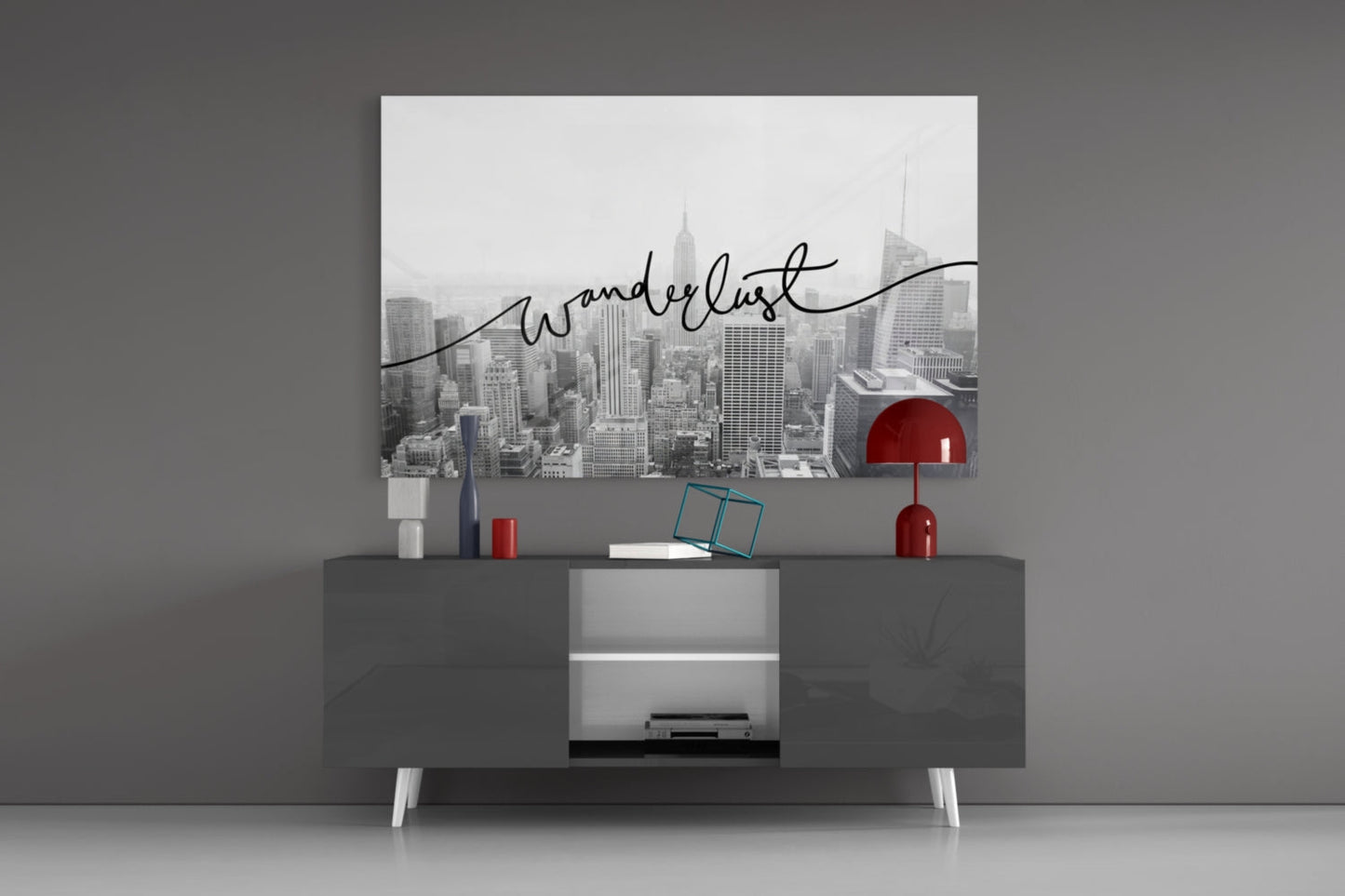 Wanderlust NYC Skyline Glass Wall Art - Dawn