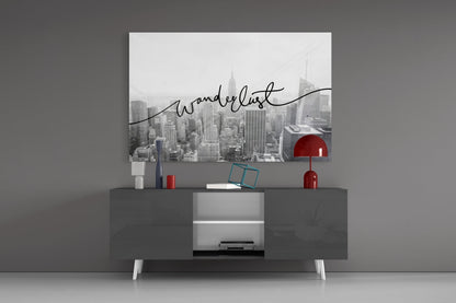 Wanderlust NYC Skyline Glass Wall Art - Dawn