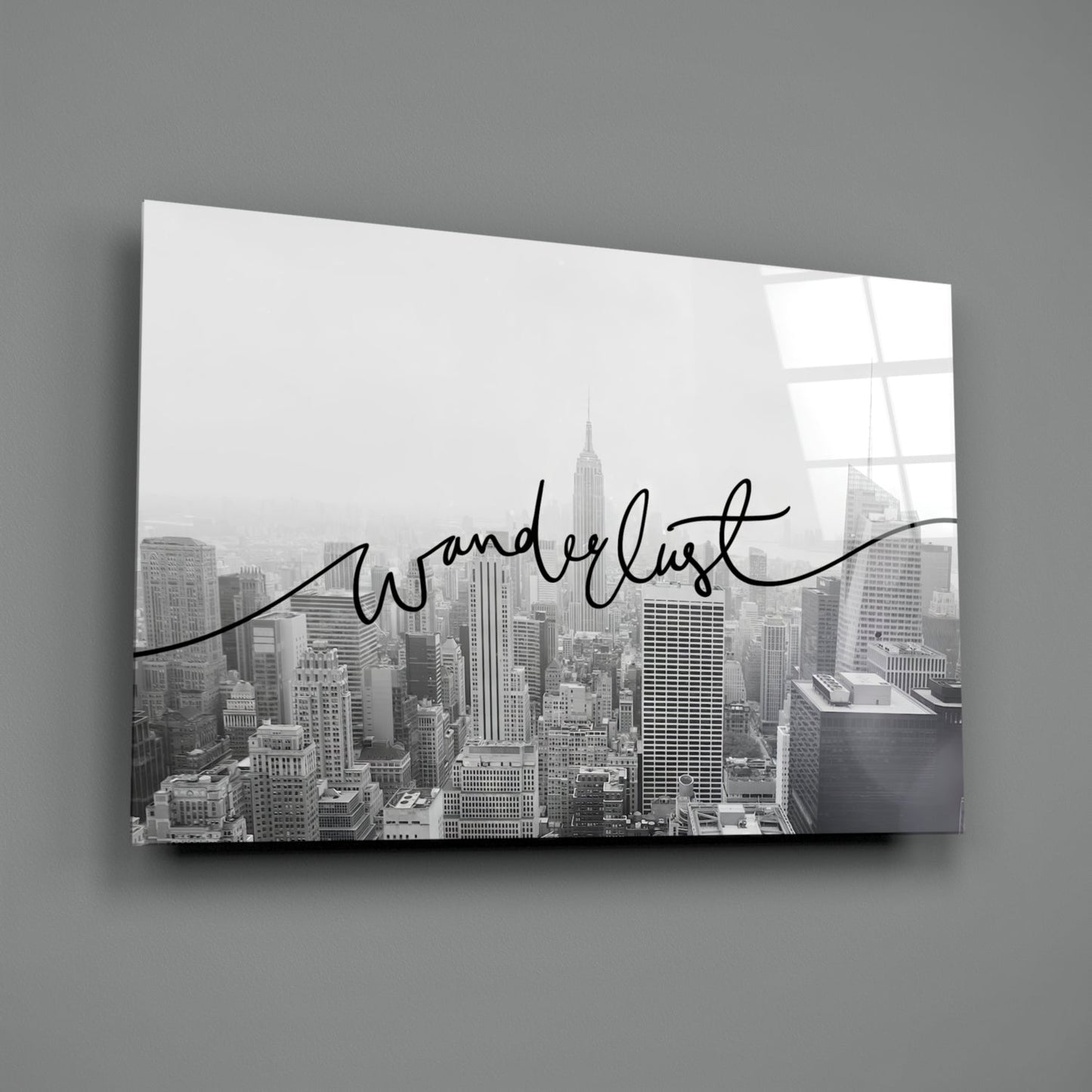Wanderlust NYC Skyline Glass Wall Art - Dawn