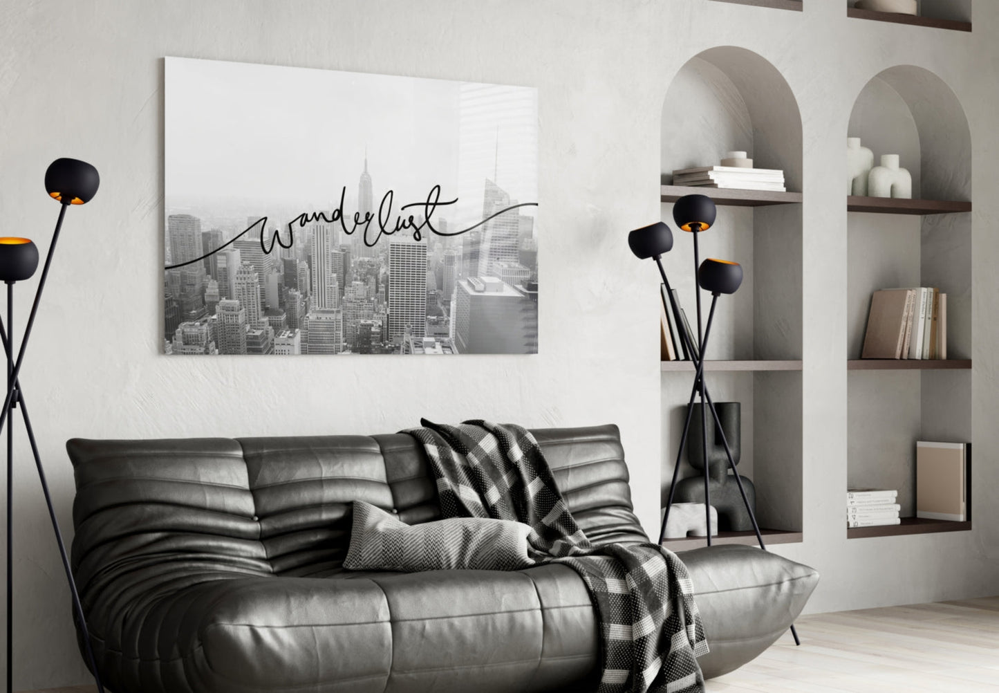 Wanderlust NYC Skyline Glass Wall Art - Dawn