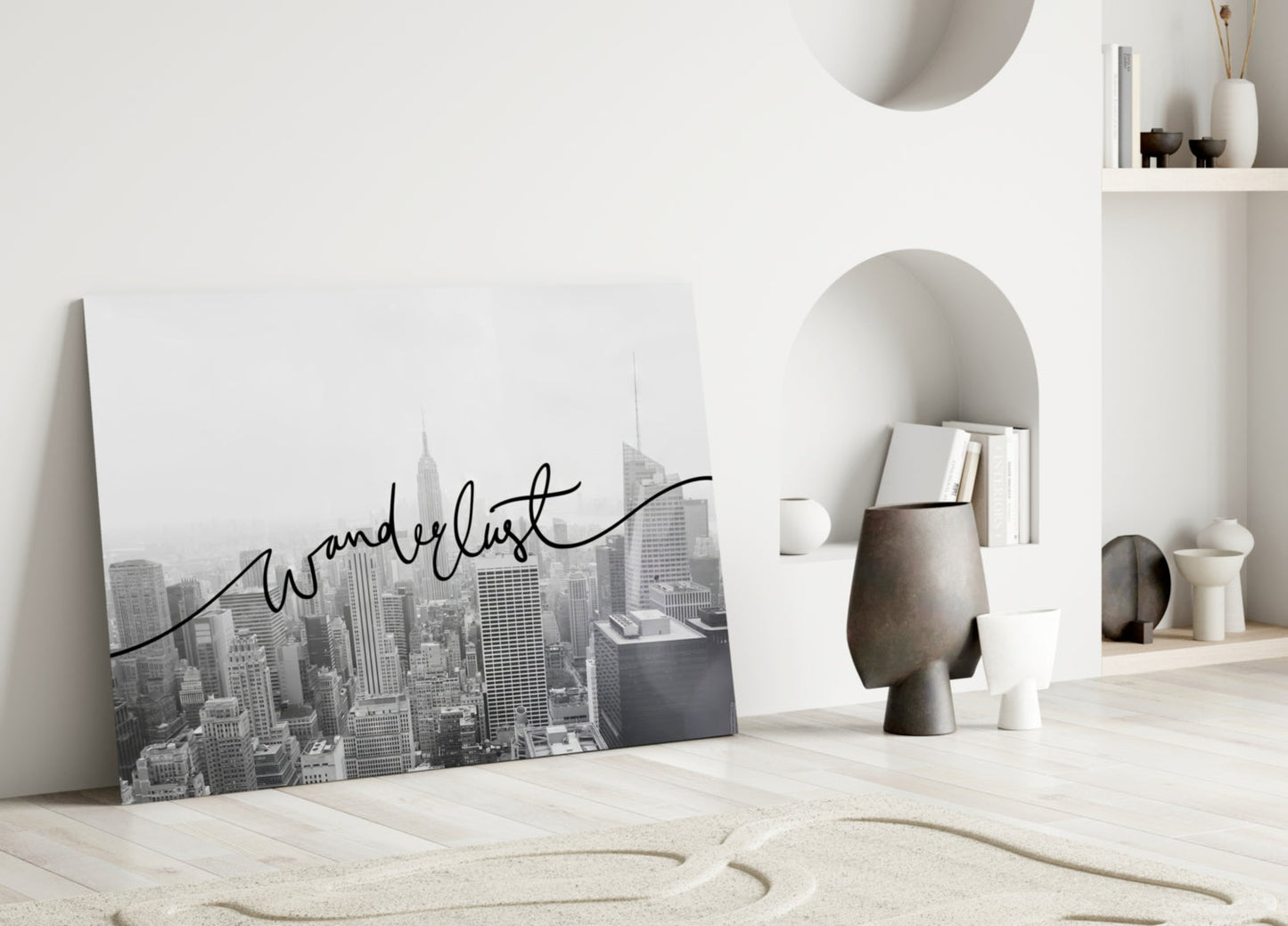 Wanderlust NYC Skyline Glass Wall Art - Dawn