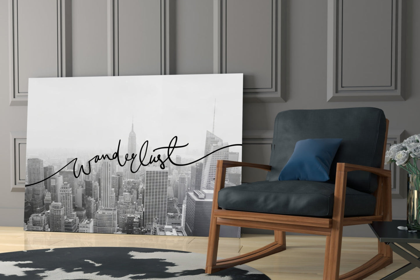 Wanderlust NYC Skyline Glass Wall Art - Dawn