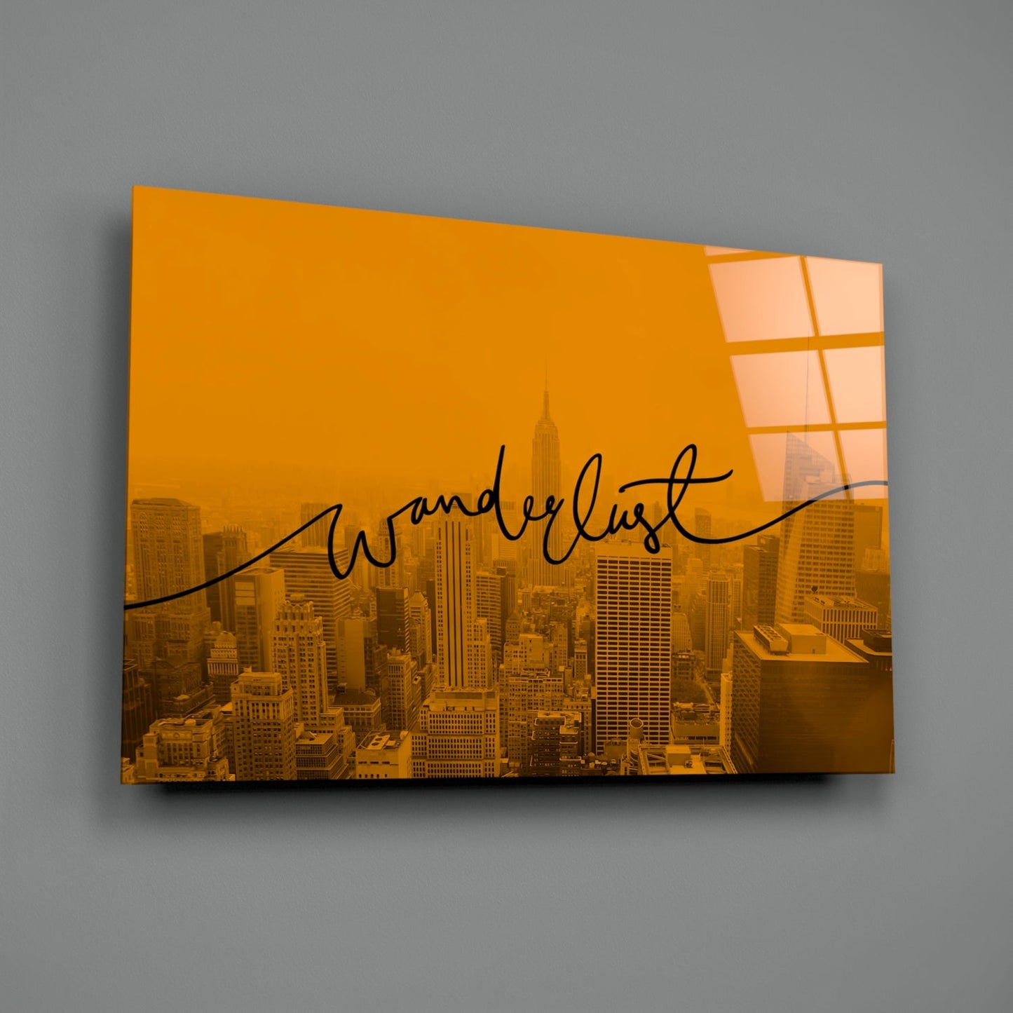 Wanderlust NYC Skyline Glass Wall Art - Dusk