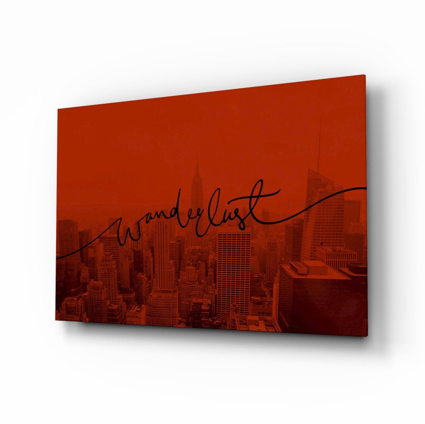 Wanderlust NYC Skyline Glass Wall Art - Sunset