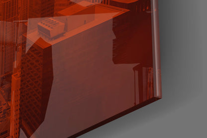 Wanderlust NYC Skyline Glass Wall Art - Sunset