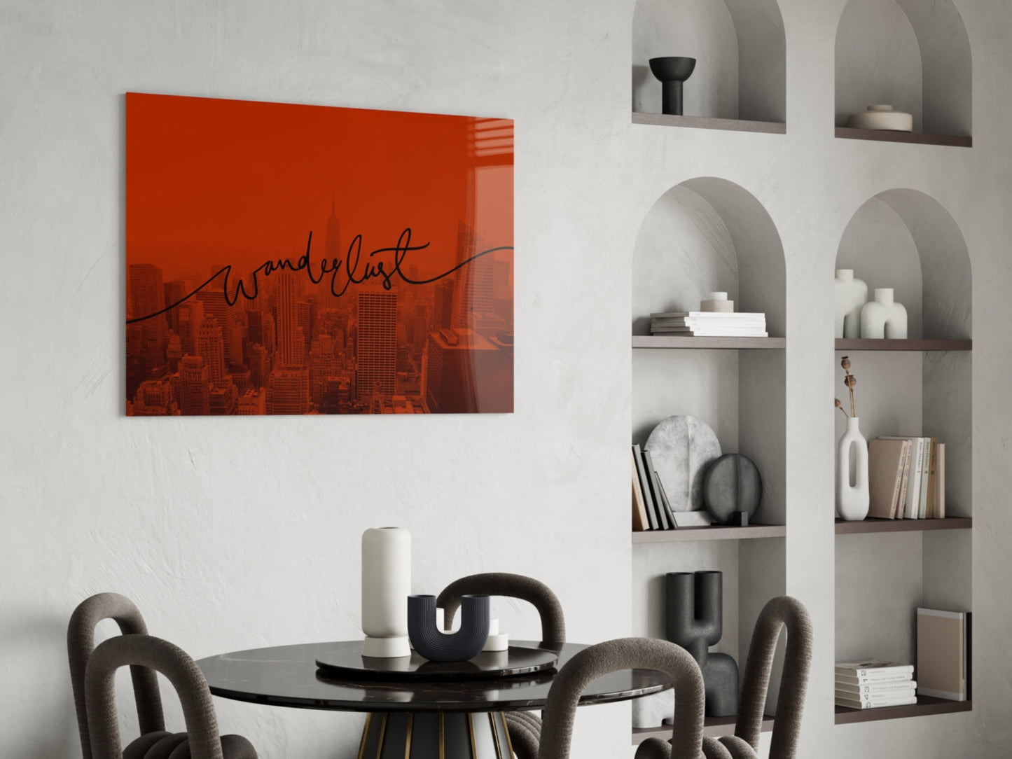 Wanderlust NYC Skyline Glass Wall Art - Sunset