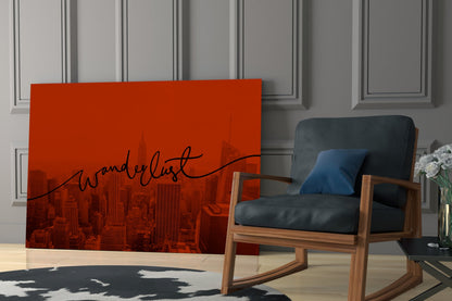 Wanderlust NYC Skyline Glass Wall Art - Sunset