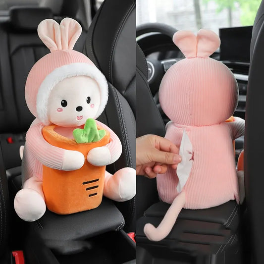 carrot rabbit cute tissue holder in vehicle