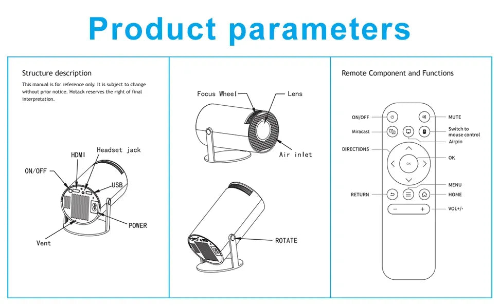 Smart Mini Projector with WiFi & Bluetooth – Turn Any Wall into a 130” Home Theater
