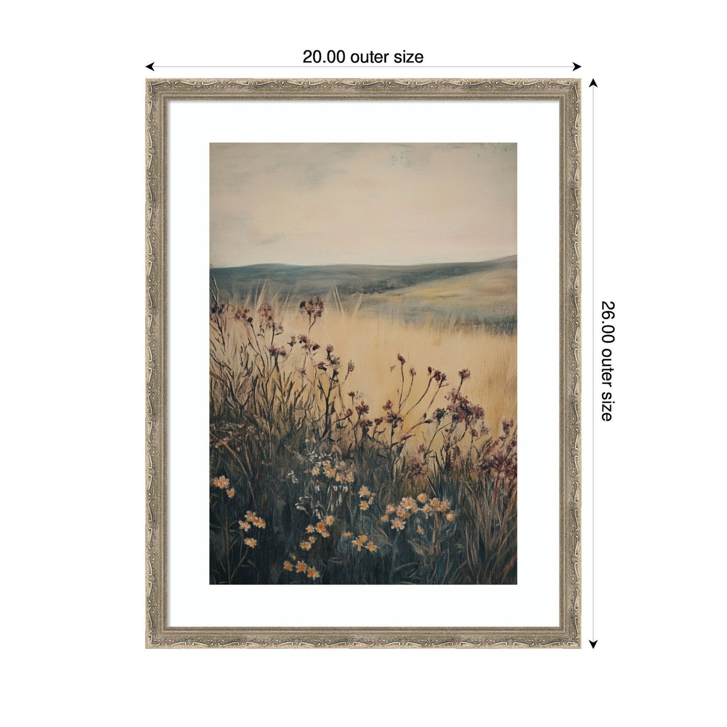 Wildflower Meadow Landscape Framed Wall Art