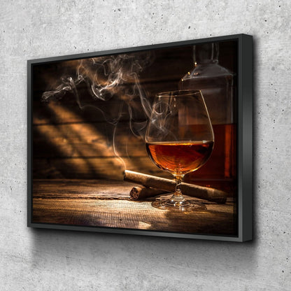 Cigar And Bourbon Canvas Wall Art
