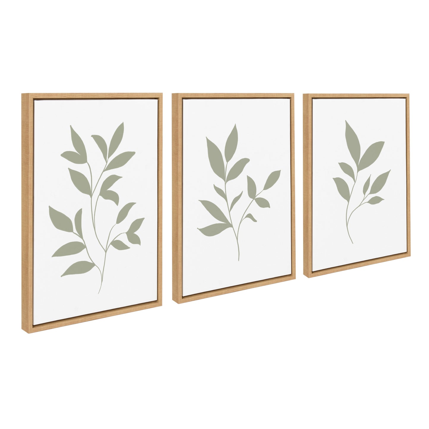 Sage Green Botanical Wall Art Set of 3 Prints